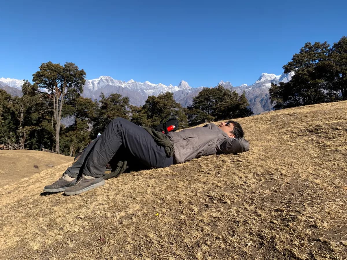 Resting in the Himalayas